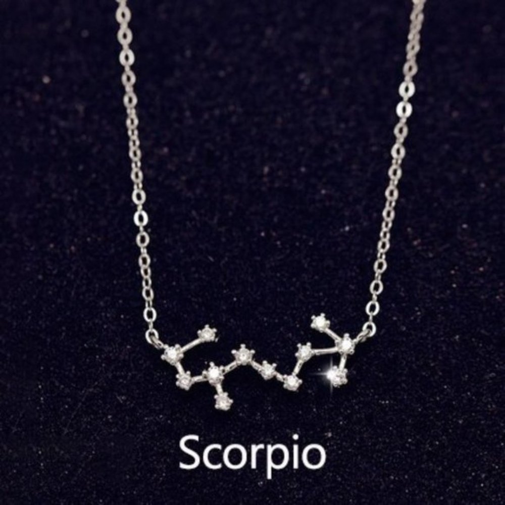NEW Silver Zodiac Necklace - Scorpio